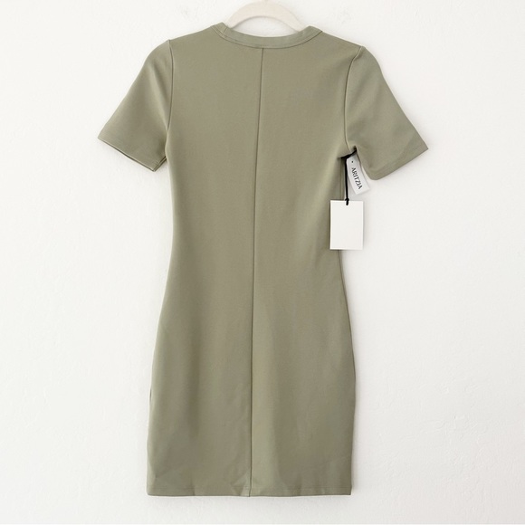 Aritzia Sunday Best Callie Seagrass Green Bodycon T-Shirt Mini Dress NWT | 2XS - Picture 6 of 8